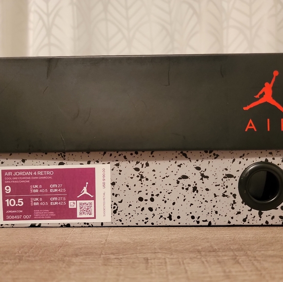 Air Jordan 4 Retro Cool Grey, Size 9 Men's - Picture 5 of 5